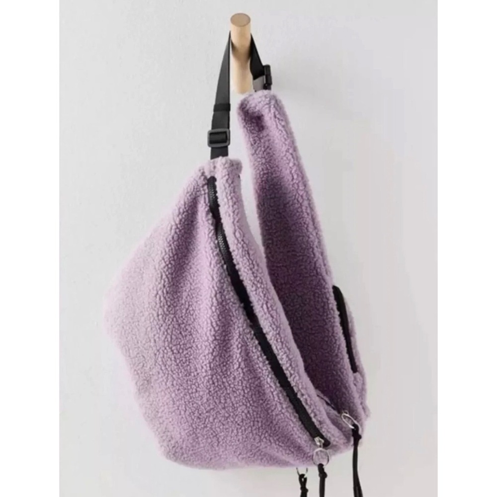 Free People Movement Overachiever Sherpa Sling Crossbody Bag in Steel Lavender - Picture 2 of 7